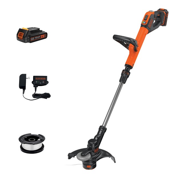 Black amp Decker Lste525 20v Max 2 speed Easyfeed Lithium ion 12 In Cordless String Trimmer Edger Kit 1 5 Ah