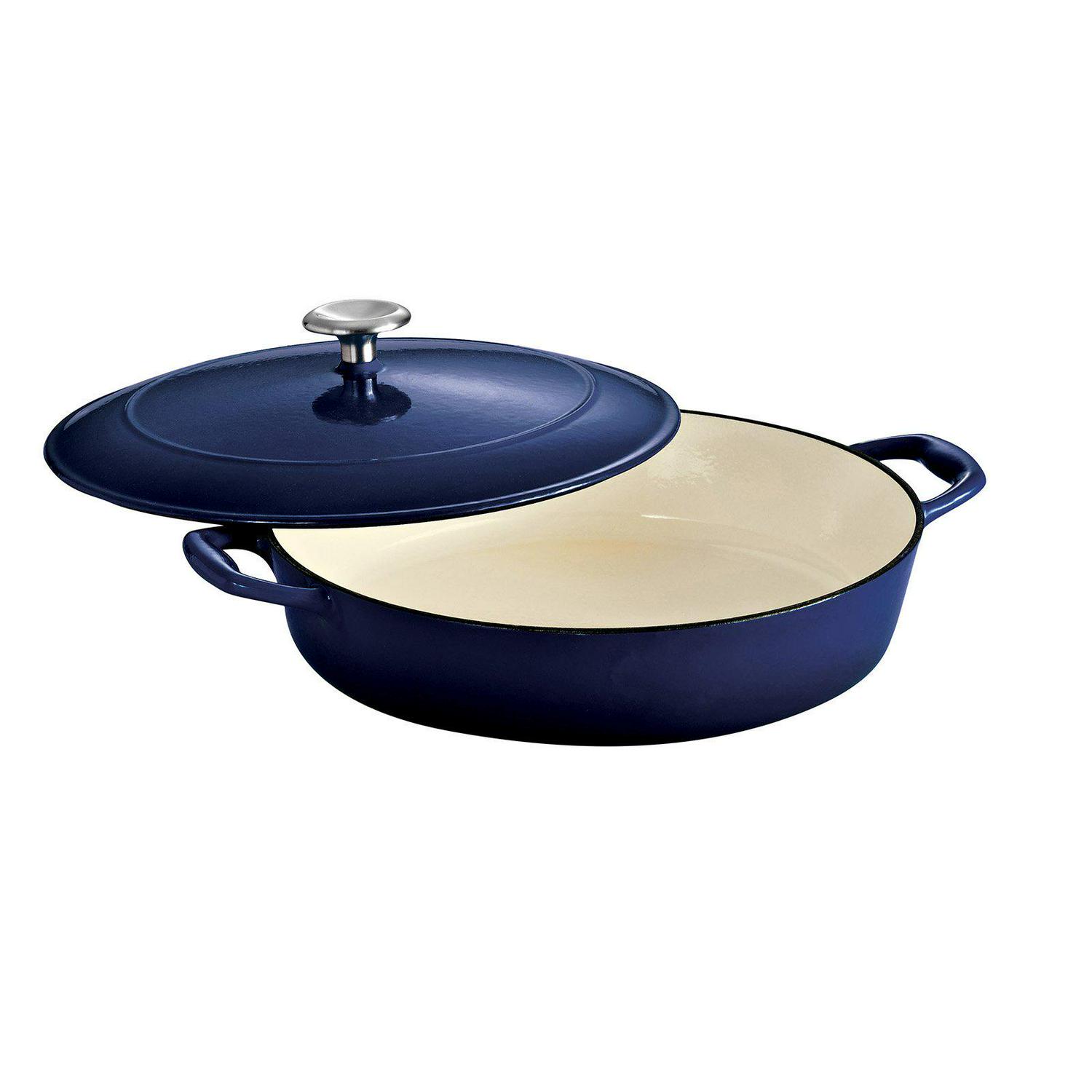 Tramontina Gourmet Enameled Cast Iron 4 qt. Covered Braiser  Gradated Cobalt