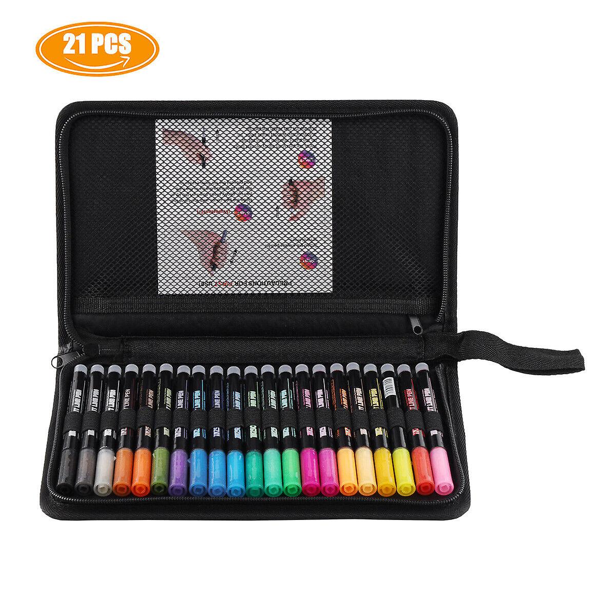 Drawing Marker Pens Double Line Outline Pens 12 Color Self Outline Metallic. W12068984