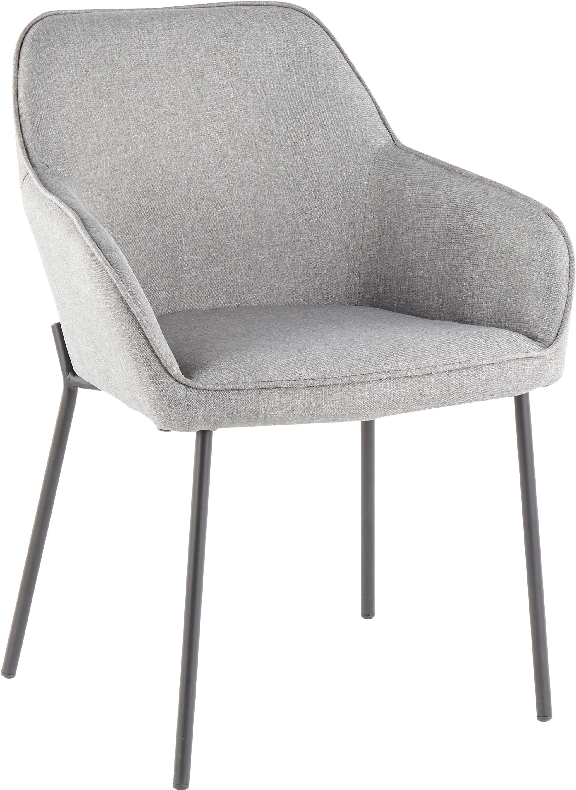 Contemporary Gray and Black Dining Room Chair (Set of 2) - Daniella