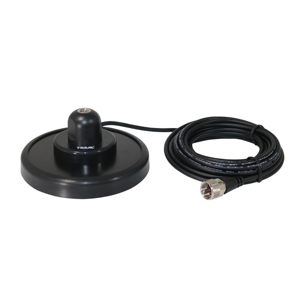 Tram 5 inch Black Steel Nmo Magnet Mount With Rg58 Coaxial Cable And Uhf Pl 259 Connector