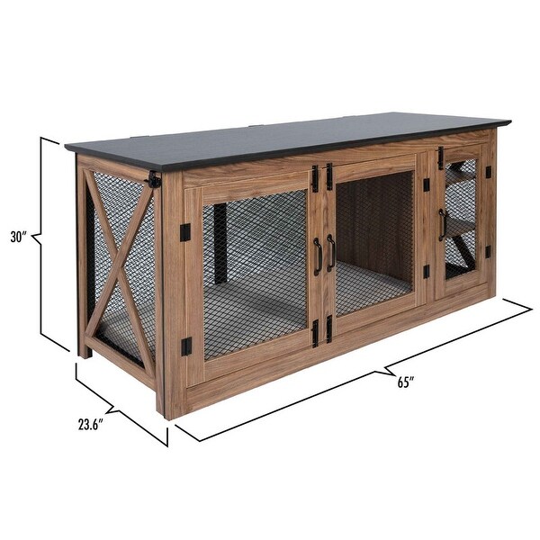 65 Inch Dog Crate Credenza