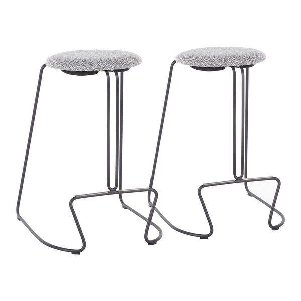 Strick and Bolton Anya Counter Stool in Black Metal - Set of 2