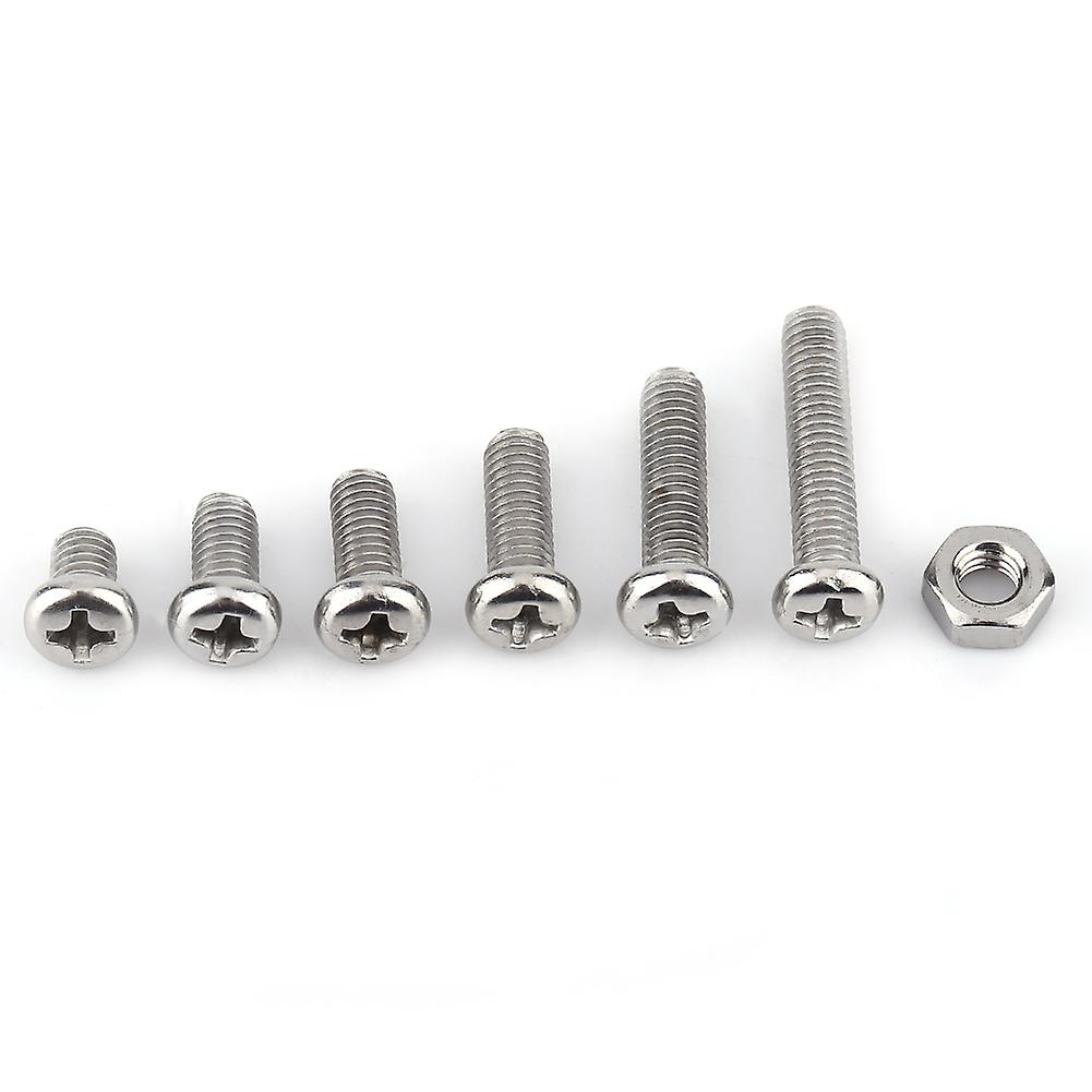 M4 Stainless Steel Ss304  Machine Screws Bolts Nuts Assortment (pan Head)