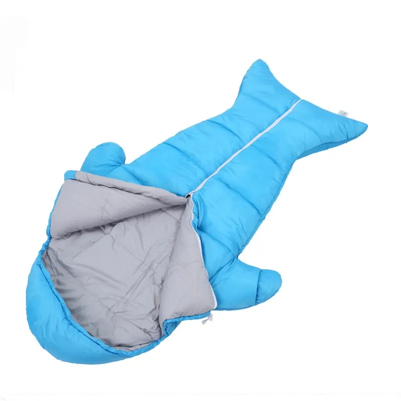 RS 93 Shark Shape Animal Sleeping Bag Hot Sale On Japan Amazon Outdoor Camping/Indoor Waterproof Plush Mummy Sleeping Bag