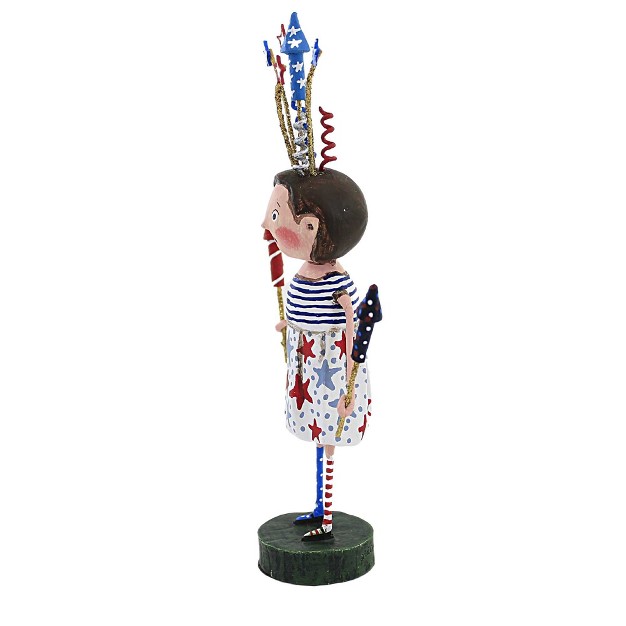 Lori Mitchell Putting On A Show One Figurine 8 5 Inches Stars Stripes July Fourth 14485 Polyresin Blue