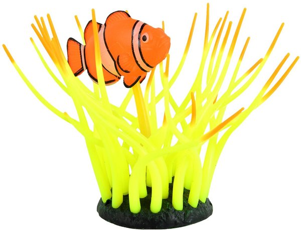 Underwater Treasures Glow Action Bubbling Clownfish in Anemone Fish Ornament