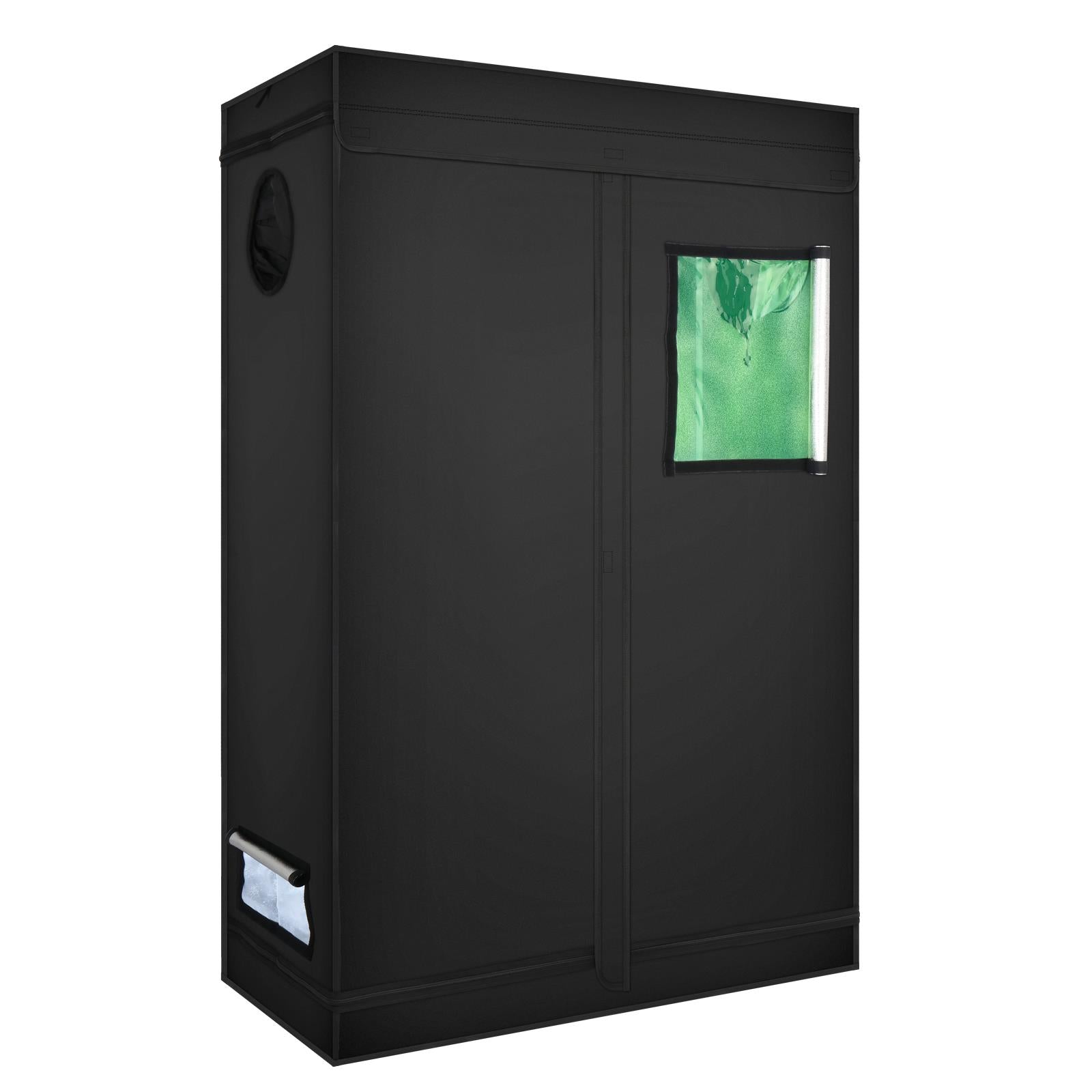 UBesGoo 120*60*180 Home Use Dismountable Hydroponic Plant Grow Tent with Window Black