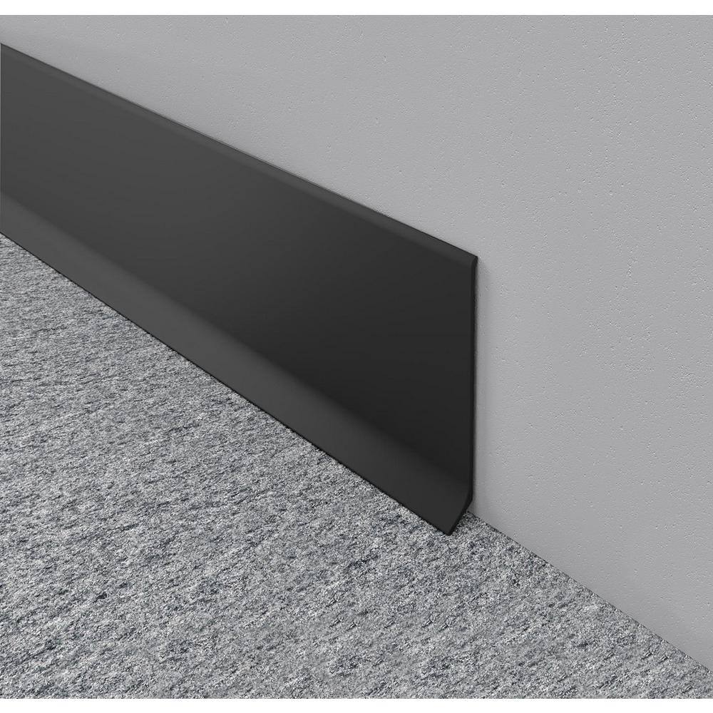 EMAC Novorodapie L Matt black 3-18 in x 98 - 12 in Aluminum Tile Edging Trim NRLAL80NM25