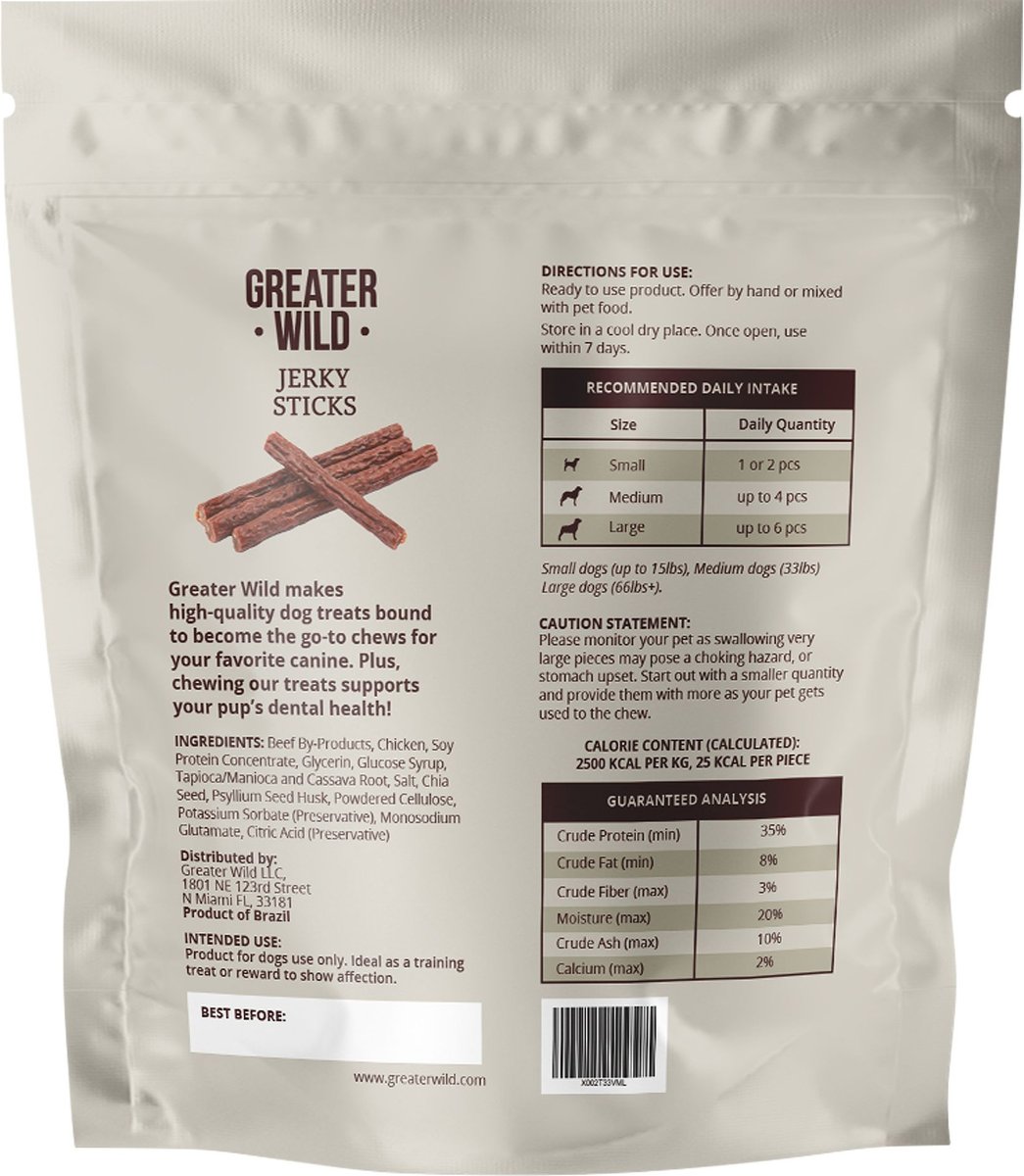 Greater Wild Premium Beef Flavored Jerky Dog Treats