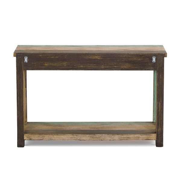 Meader Mango Wood Handmade Distressed Console Table by Christopher Knight Home