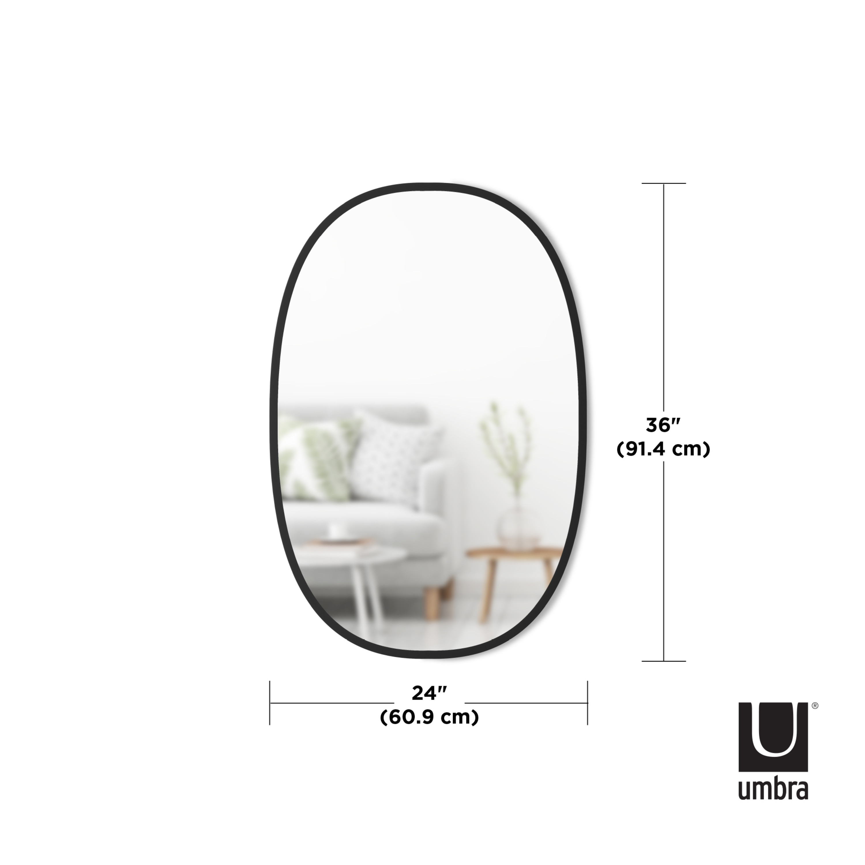 Umbra Hub Oval Wall Mirror