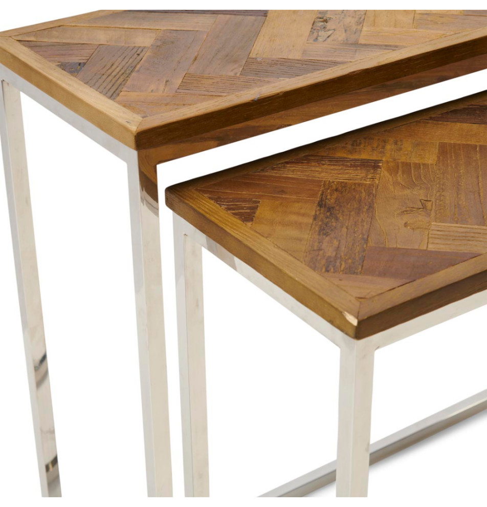 Herringbone Patterned Side Tables (2) M  Rivi√®ra Maison Bushwick   Contemporary   Coffee Table Sets   by Oroa   Distinctive Furniture  Houzz