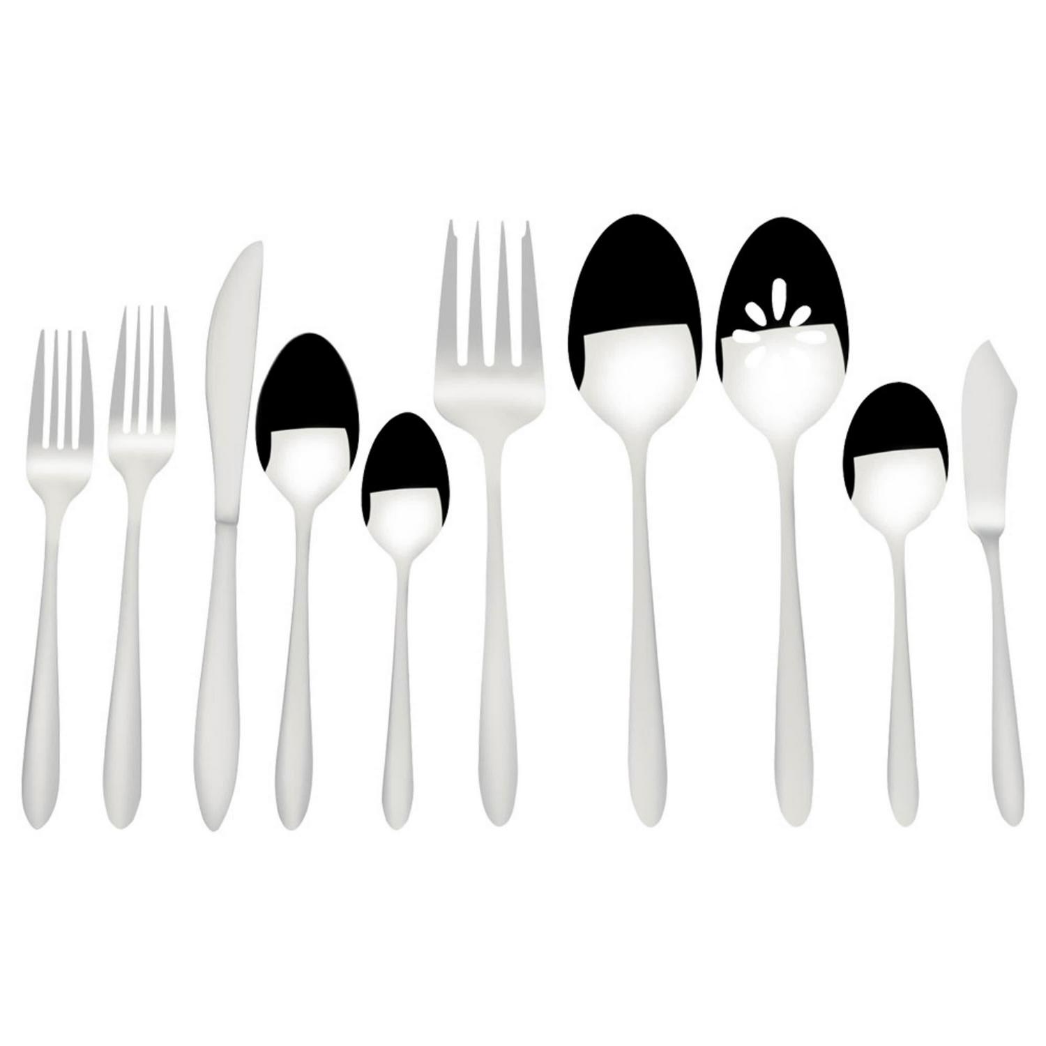 Pfaltzgraff Finn 61-piece Stainless Steel Flatware Set， Service for 8