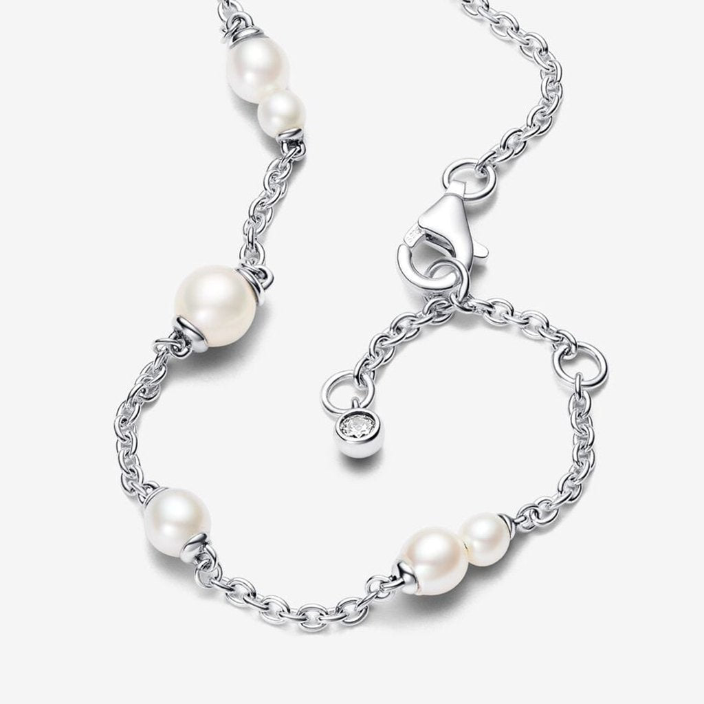 PANDORA  Treated Freshwater Cultured Pearl Station Chain Bracelet - Sterling Silver