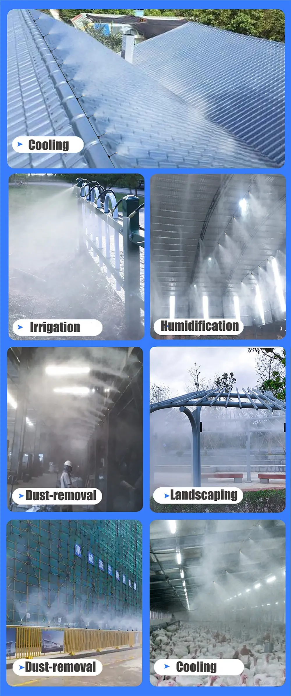 22cm Free Bend Atomized Nozzle Omnidirectional Universal Humidification Landscaping Watering Cooling Misting Sprayer