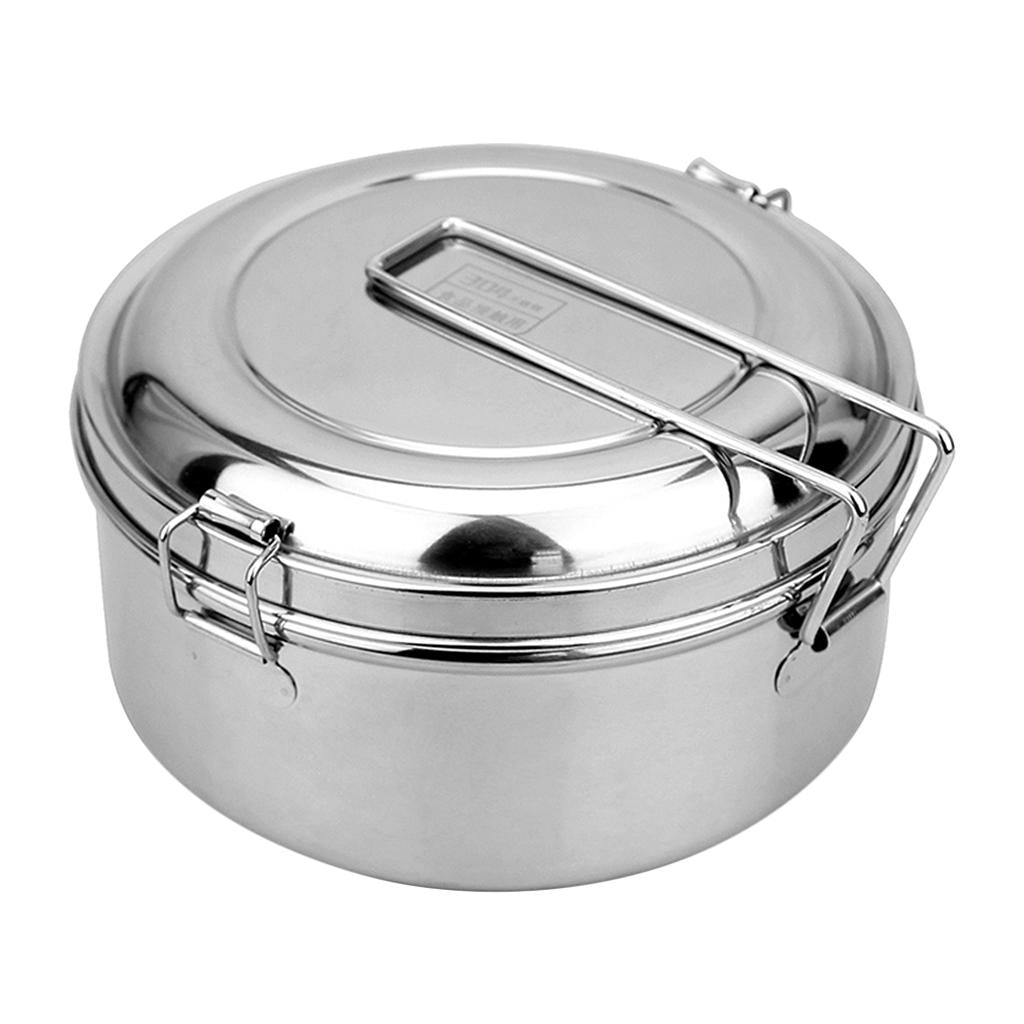 Food Stainless Steel Mess BBQ Container for Outdoor , , Small