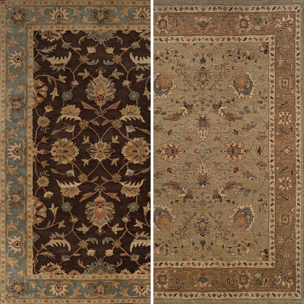 Double Sided Persian Rug Canvas Room Divider Beige Oriental Furniture