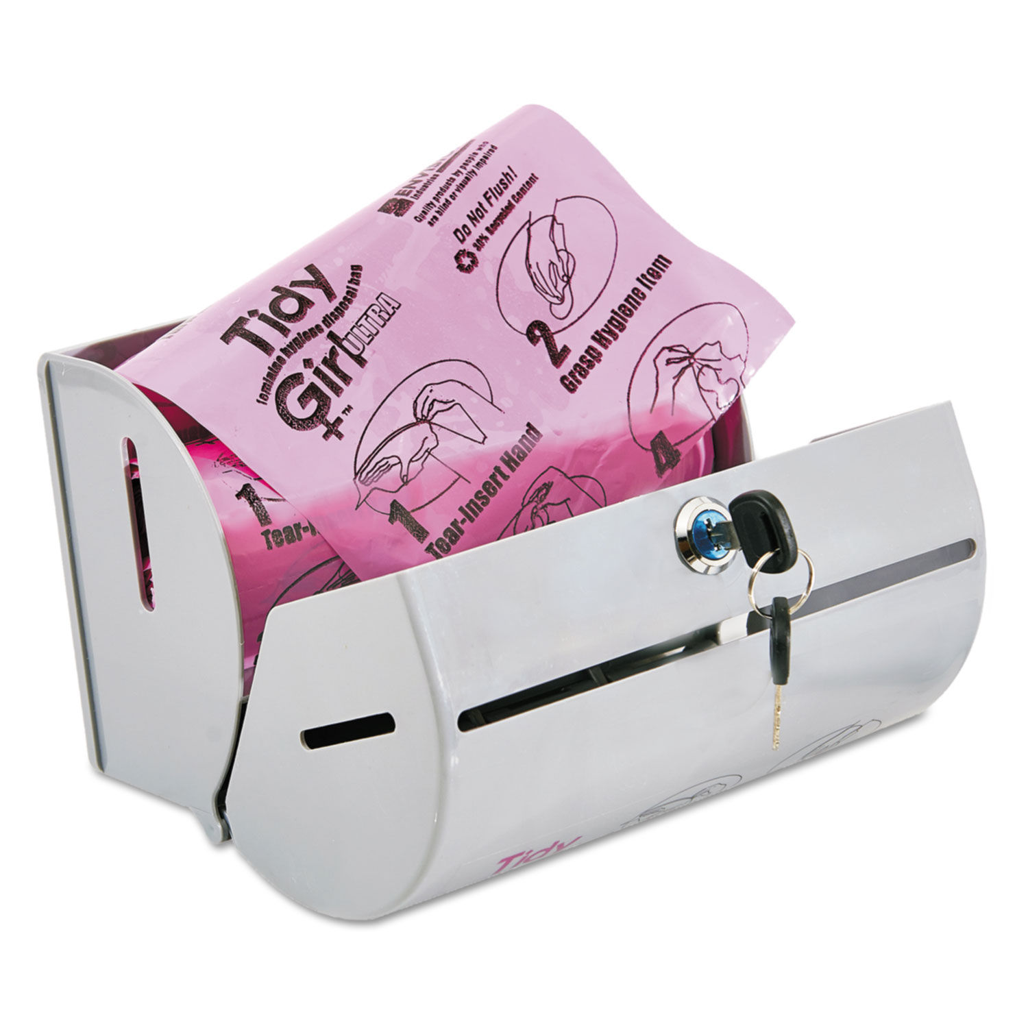 Plastic Feminine Hygiene Disposal Bag Dispenser by Tidy Girlandtrade; STOTGUDPV2