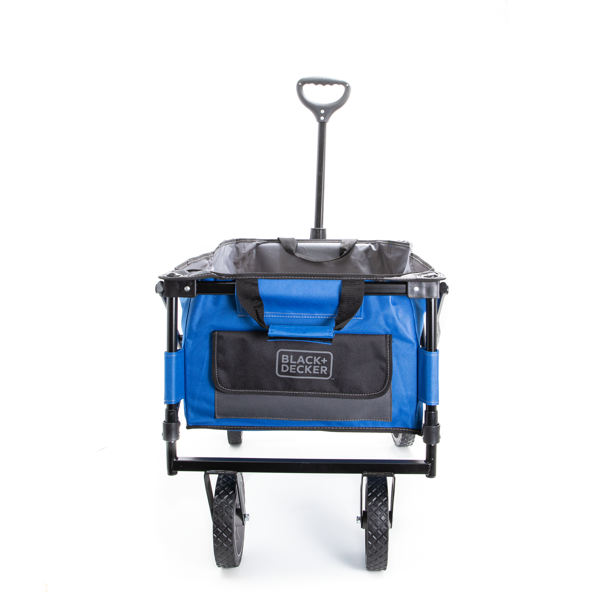 Collapsible Storage Cart, Folding Utility Wagon, Holds up to 176 lbs., Blue