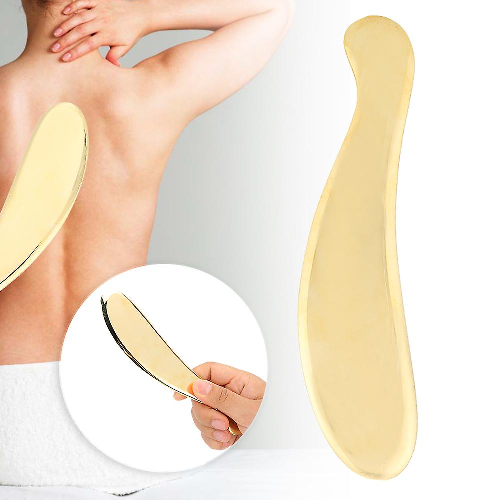 Brass Scraping Board Massager Fascia Acupoint Massage Muscle Pain Relief Gua Sha Tool