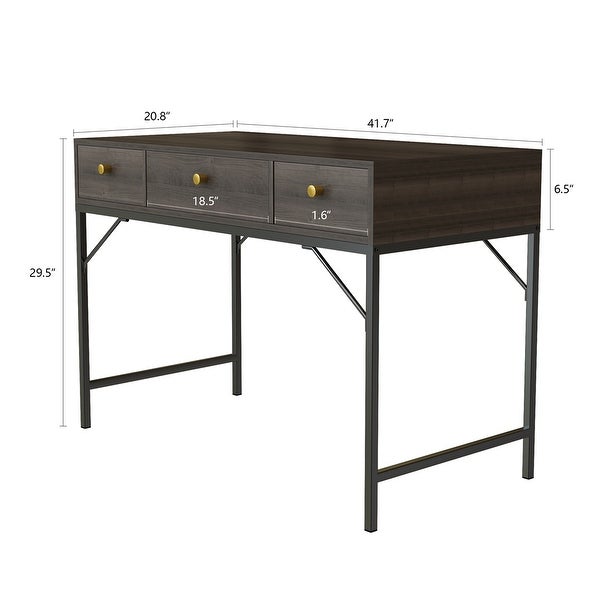 42 Inch Accent Sofa Table， Industrial Console Table