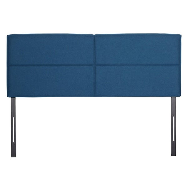 Height Adjustable Upholstered Headboard， Twin /Full/Queen/King Size Headboard， Dark Blue - - 36240660