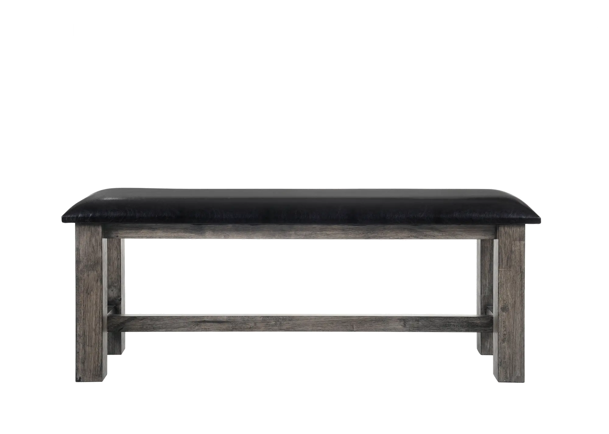 Nash Rustic Gray Upholstered Dining Room Bench