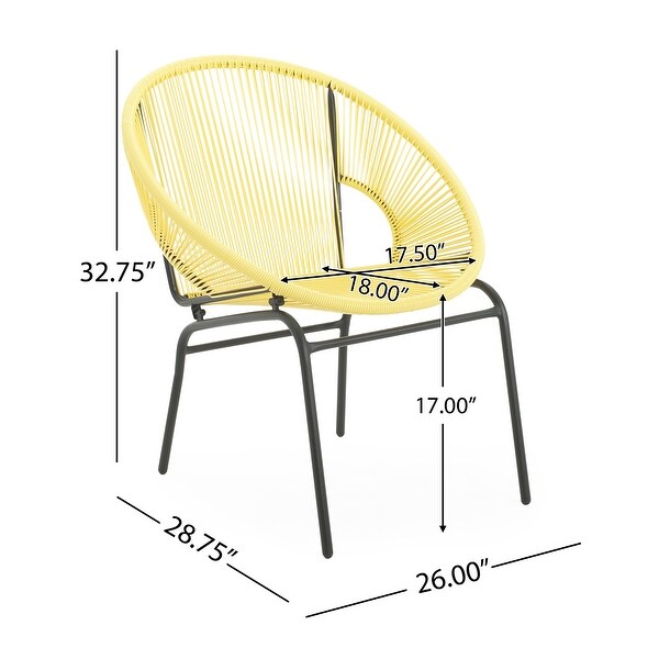 Nusa Outdoor Club Chair (Set of 2) by Christopher Knight Home