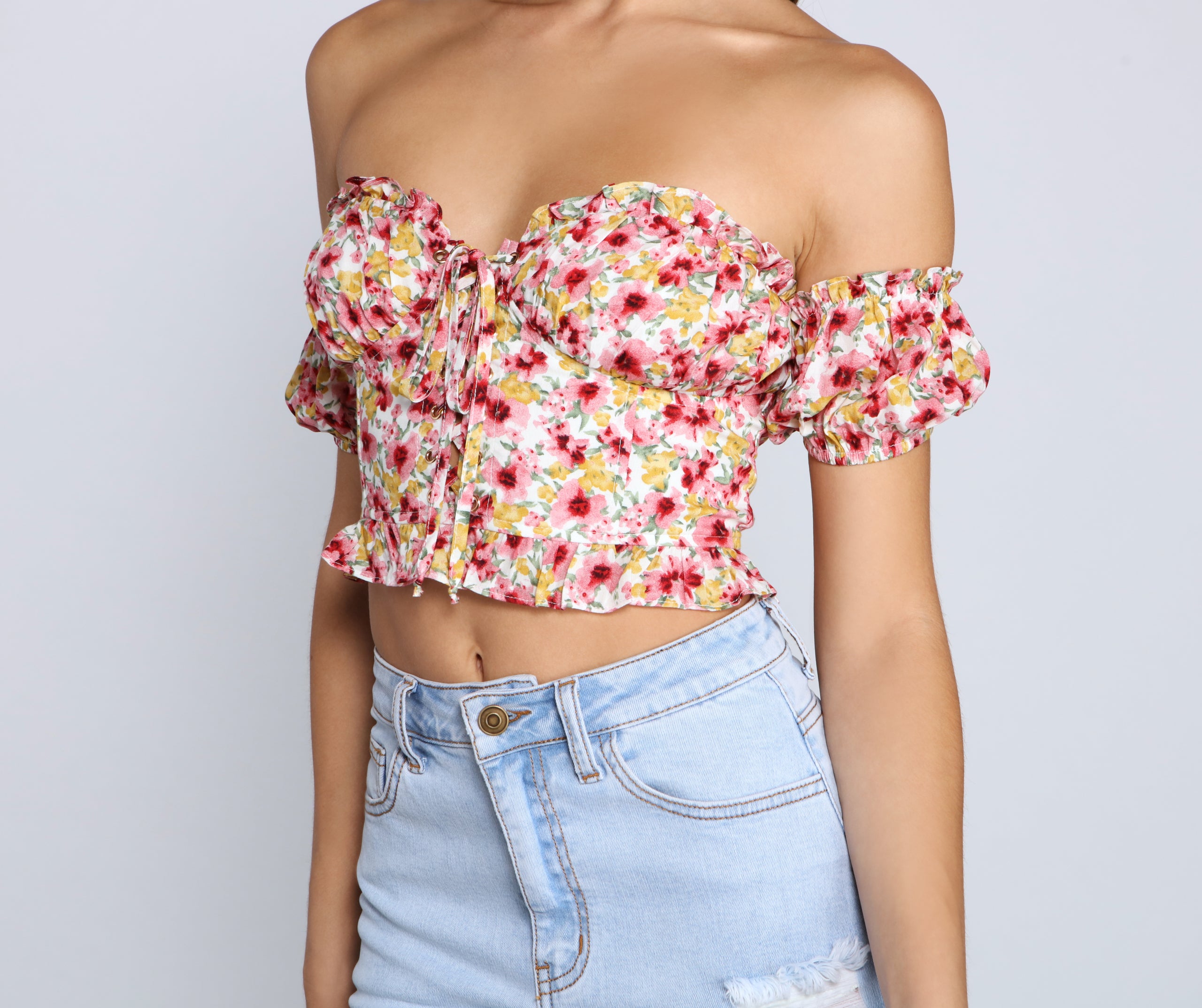 Keep It Sweet Floral Crop Top