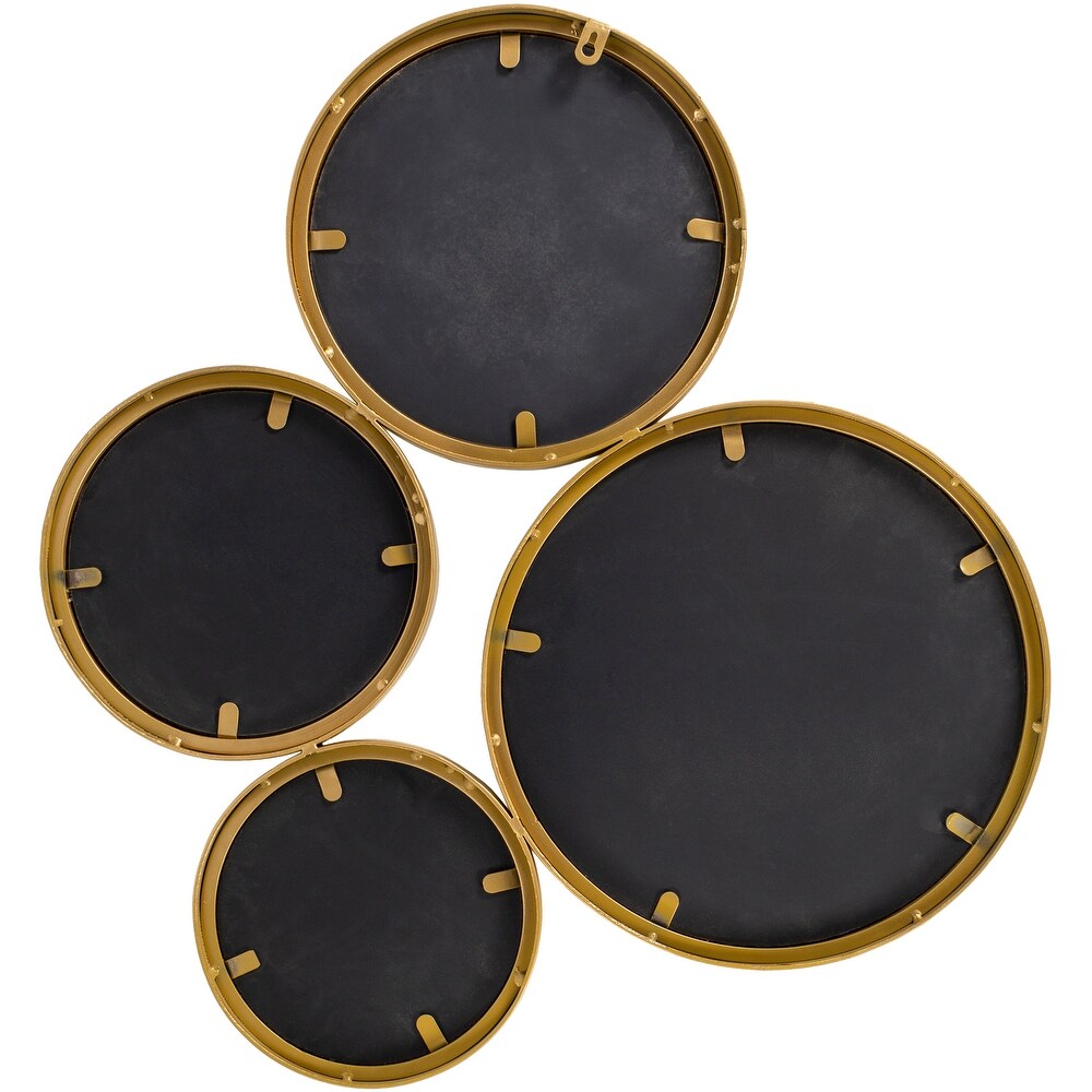 Artistic Weavers Cohn Modern Gold Abstract Round Wall Mirror   28\