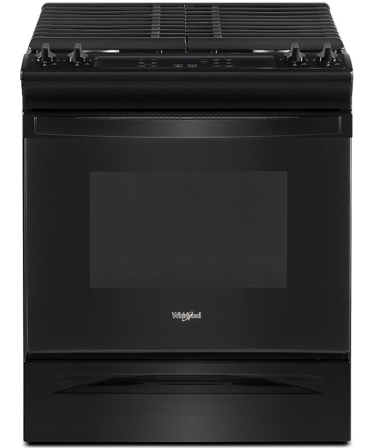 Whirlpool ADA 5 Cu. Ft. Black Gas Range With Frozen Bake Technology