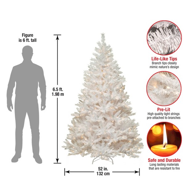 National Tree Company 6.5 Ft. Winchester White Pine Tree With Clear Lights