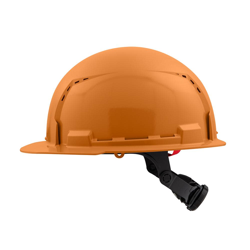 Milwaukee Orange Front Brim Vented Hard Hat with 6pt Ratcheting Suspension Type 1 Class C