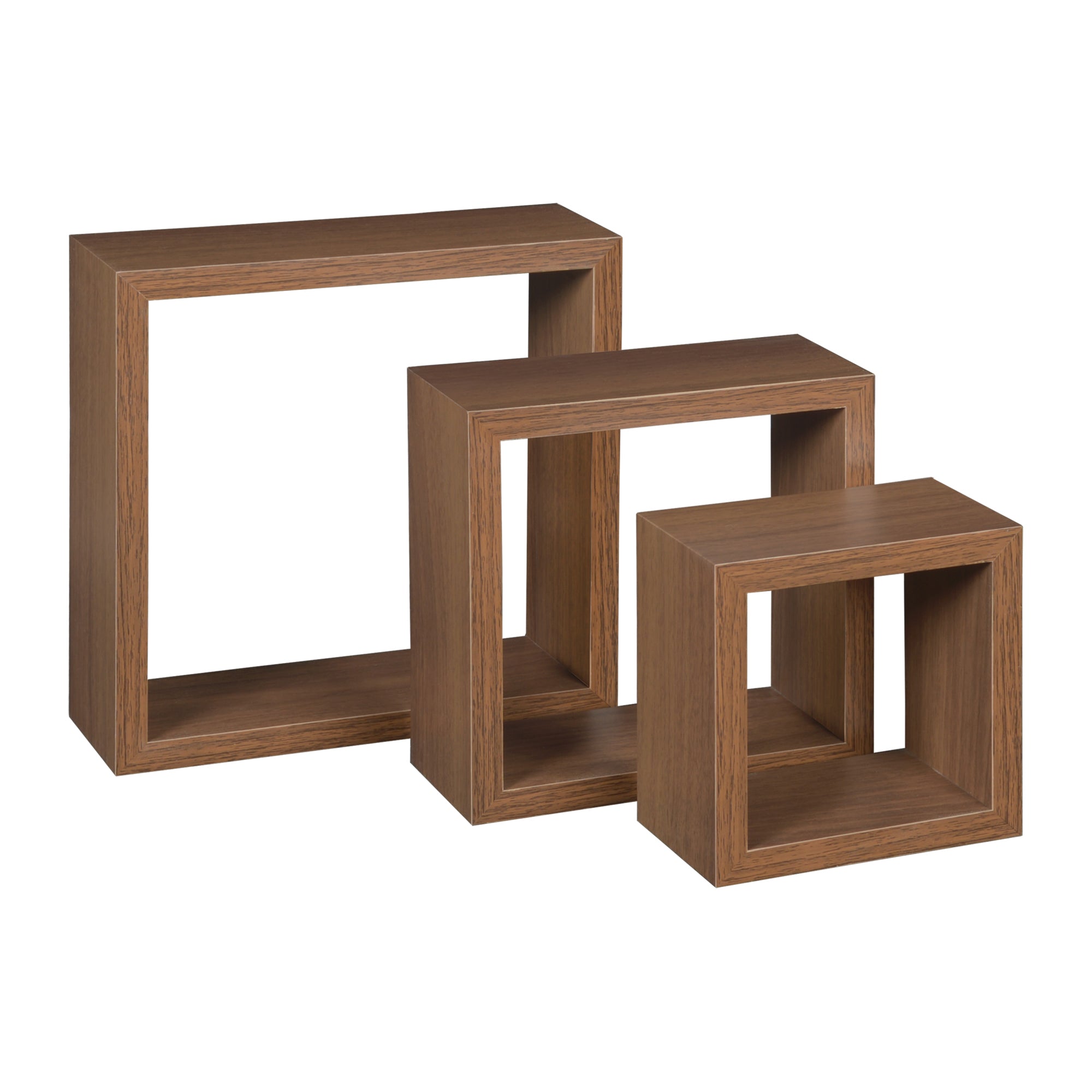 Niche Soho 3 Piece Wall Shelf Set- Urban Walnut