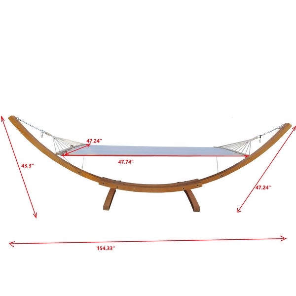 1-Person Hammock with Stand Set For Outside and Inside， Indoor Outdoor Standalone，Plywood+Canvas