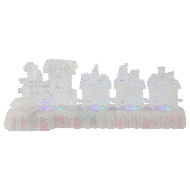 Led Lighted Musical Icy Crystal Locomotive Train Christmas Decoration