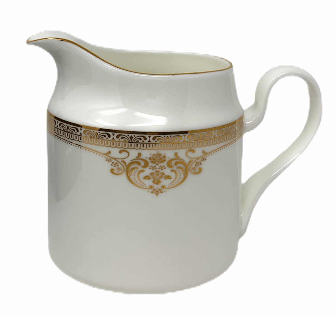 Oneida Heirloom Collection Michelangelo Bone China Creamer， Gold