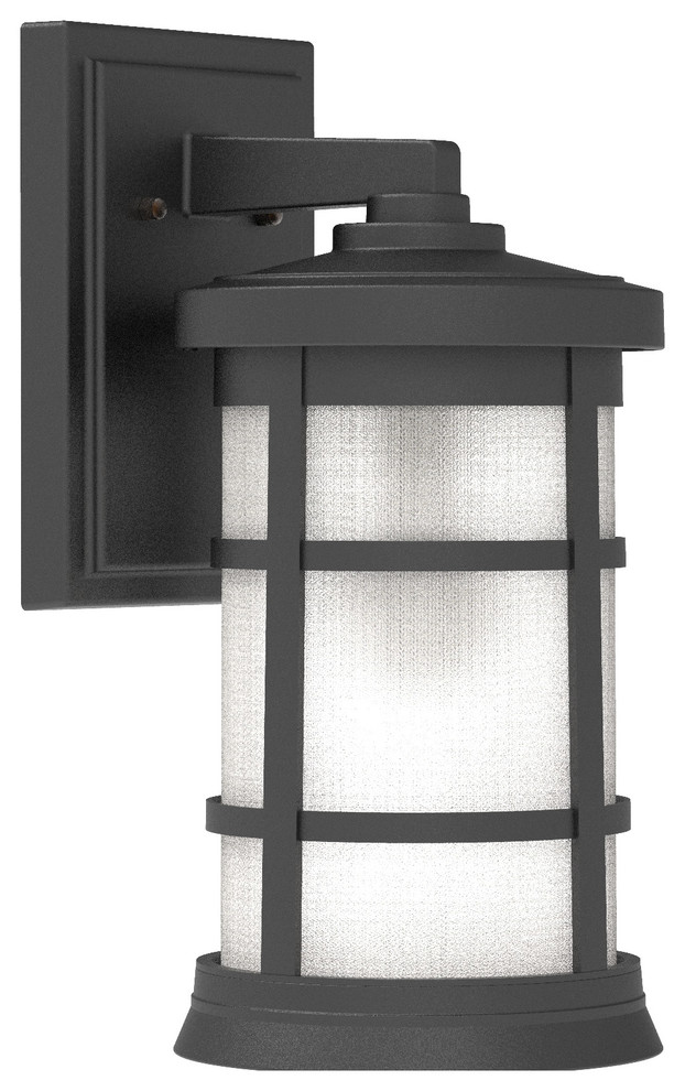 Craftmade Composite Lanterns 15 quotOutdoor Wall Light in Textured Matte Black   Transitional   Outdoor Wall Lights And Sconces   by Buildcom  Houzz