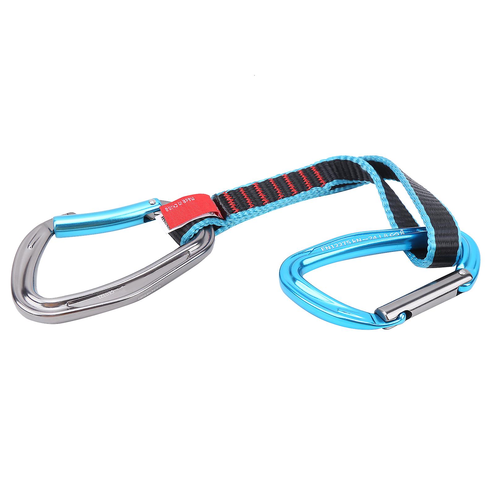 Camnal 38cm Safety Lock Extenders Straight Bent Carabiner Rock Climbing Quickdraw Sling