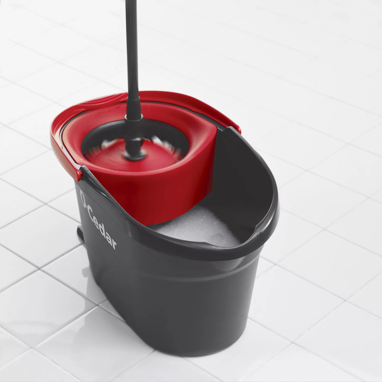 O-Cedar Easy Wring Spin Mop and Bucket System with 3 Extra Refills