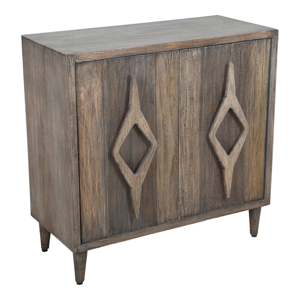 Aurelle Home Rustic Mango Wood 2 door Cabinet