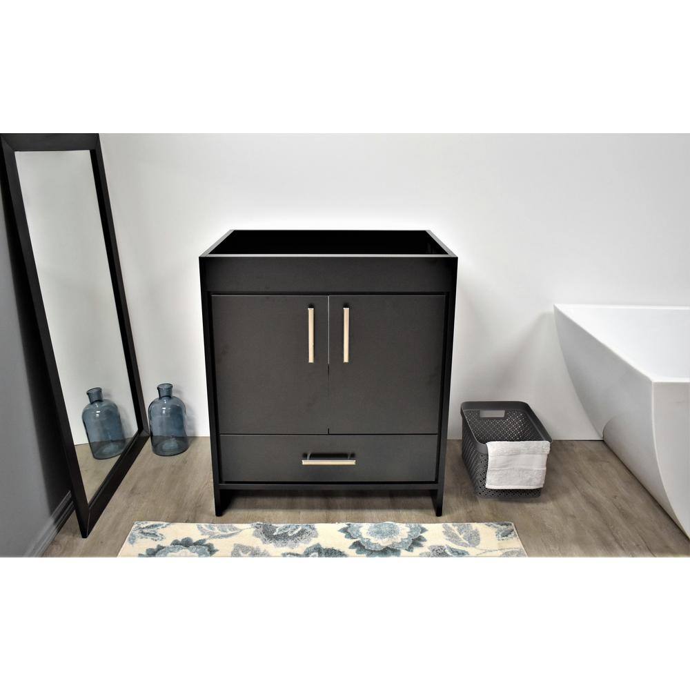 VOLPA USA AMERICAN CRAFTED VANITIES Capri 24 in. W x 21 in. D Bathroom Vanity Cabinet Only in Black MTD-3524BK-0