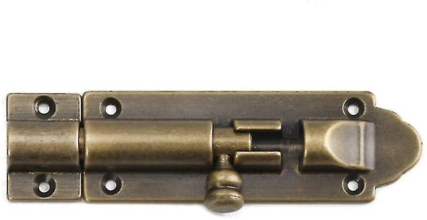 Solid Cast Brass Barrel Bolt， Antique Brass Door Sliding Latches， Heavy Duty Door Sliding Bolt Latch