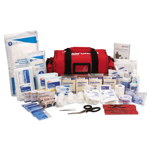 First Aid Only First Responder Kit， 16 x 8 x 7.5， 158 Pieces， Nylon Fabric Case (520FR)