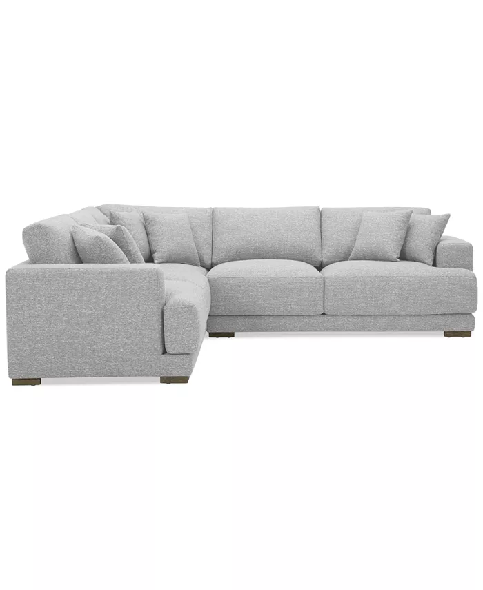 Furniture Vasher 114 3-Pc. Fabric Sectional Sofa