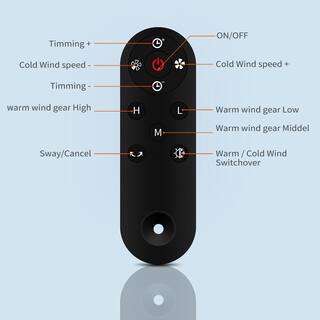 dubbin 32 in. Space Heater Bladeless Tower Fan Heater and Fan Combo 9H Timer 10 Speeds Remote Control Black FXFAN-7004