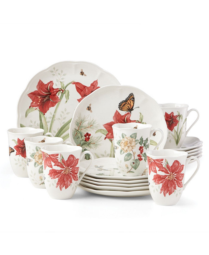 Lenox Butterfly Meadow Holiday 18-PC Dinnerware Set Service for 6