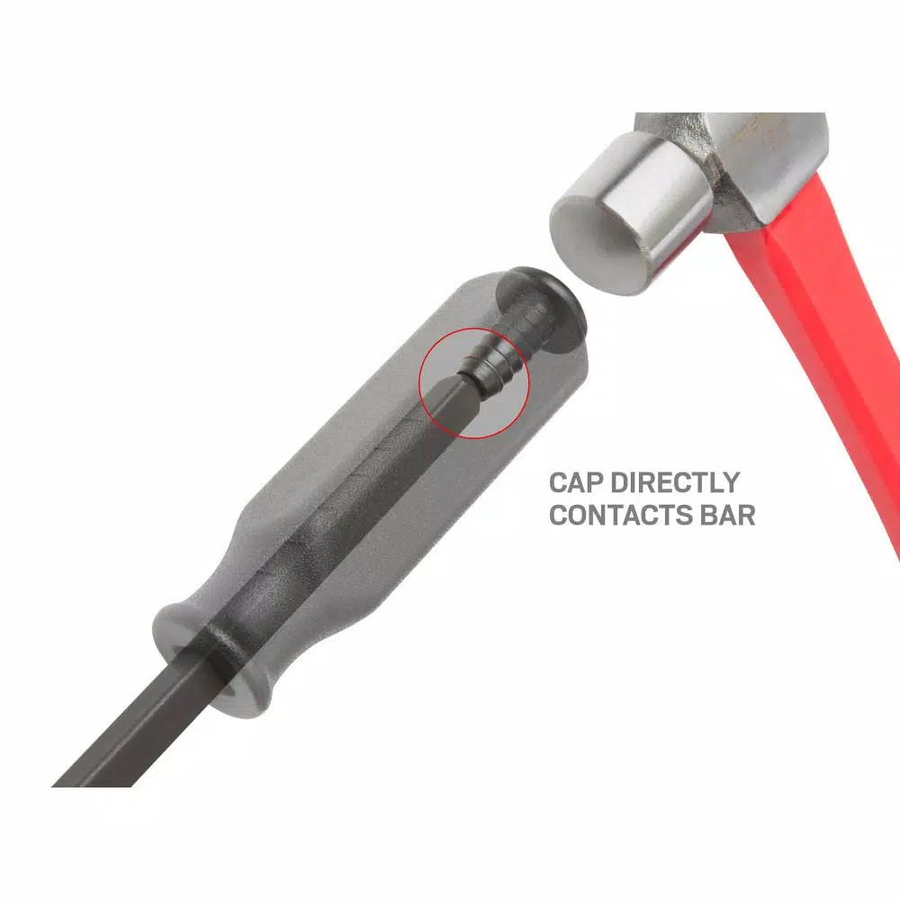 TEKTON 17 in. Angled Tip Handled Pry Bar with Striking Cap and#8211; XDC Depot