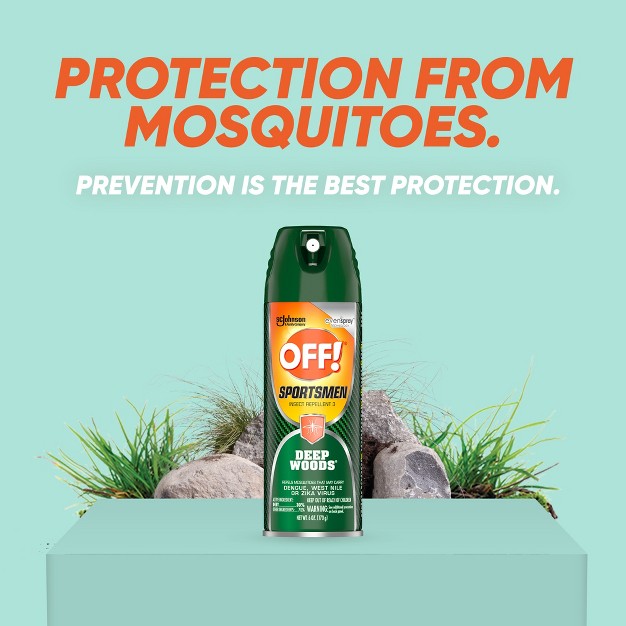 Off Sportsmen Deep Woods Aerosol Personal Repellents And Bug Spray 6oz